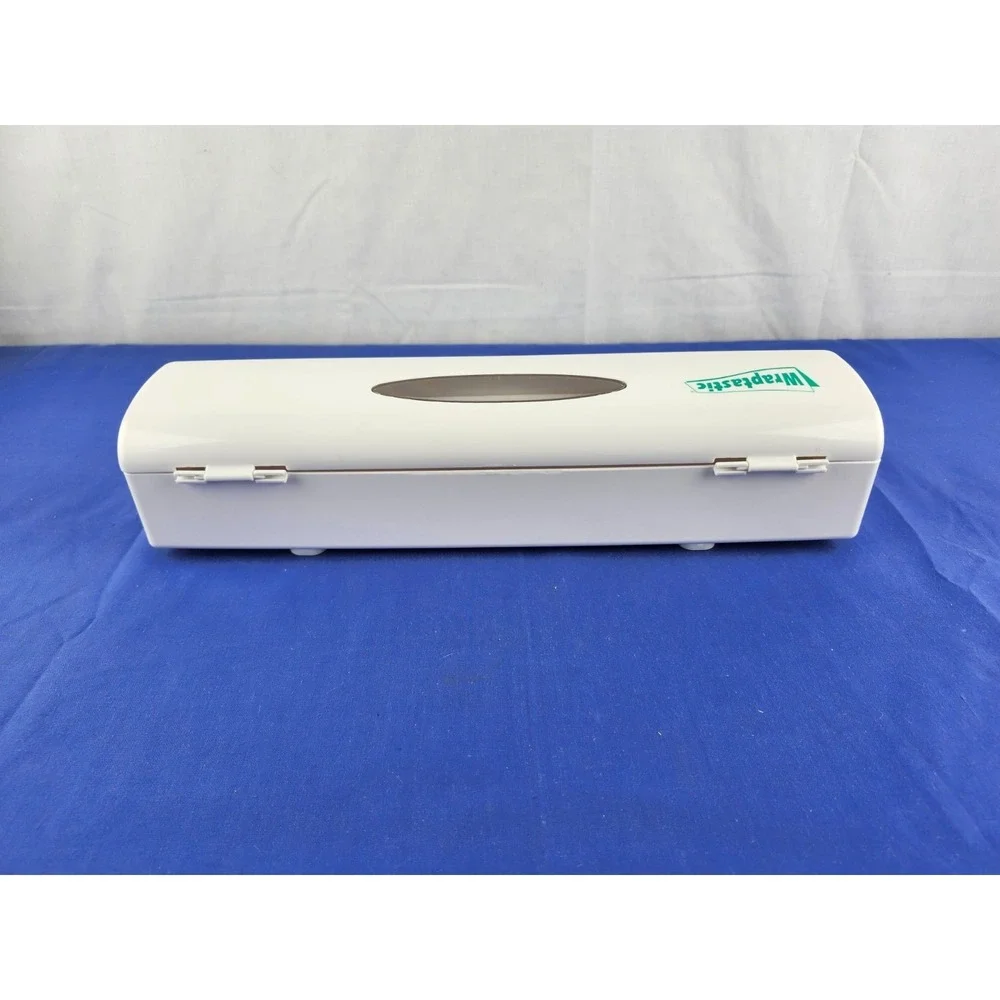 WRAPTASTIC DISPENSER‎ PULL PRESS WRAP FOOD Plastic Wrap Organizer White